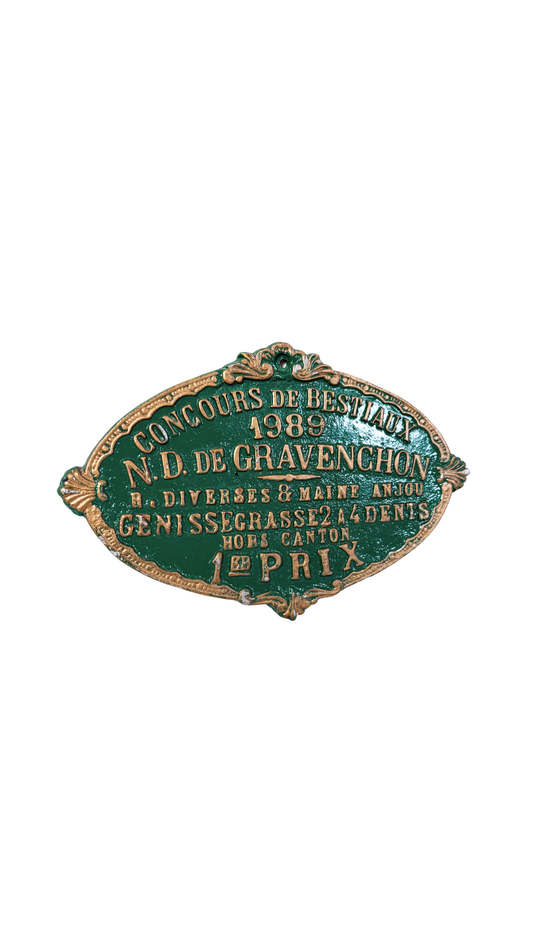 French Agricultural Plaque - Cattle