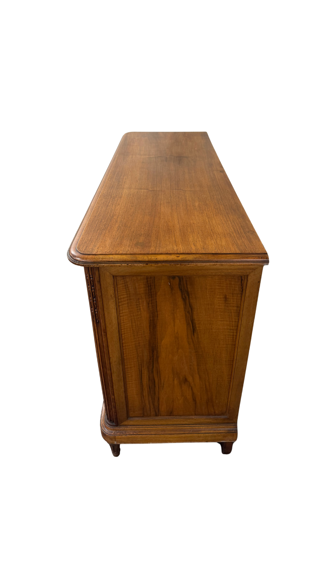 French Walnut Buffet with Carved Garland Doors