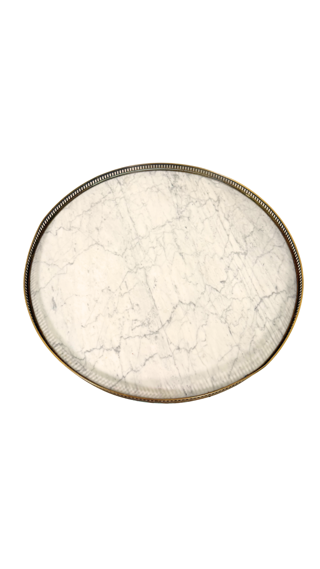 French Brass & Marble Gueridon Table