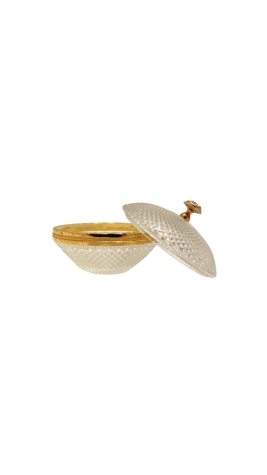 Vintage Cut Glass Box