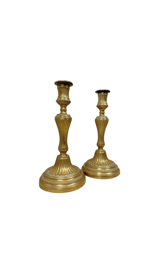 French Brass Candlesticks