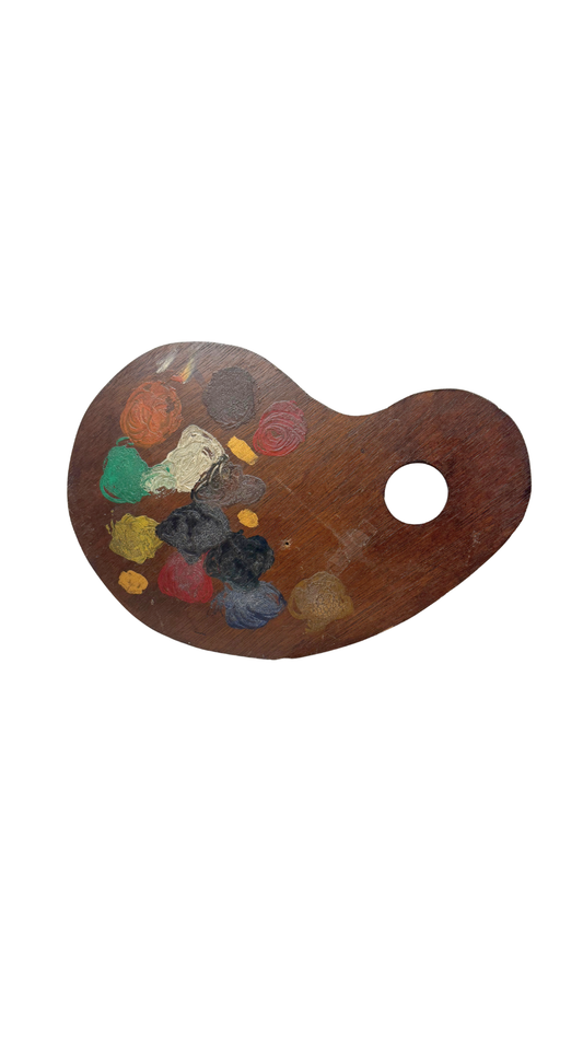 Vintage French Wooden Artist’s Palette