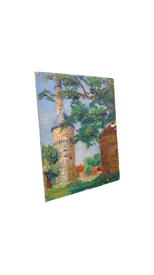 French Impasto Landscape La Tour de Bonvouloir, Orne