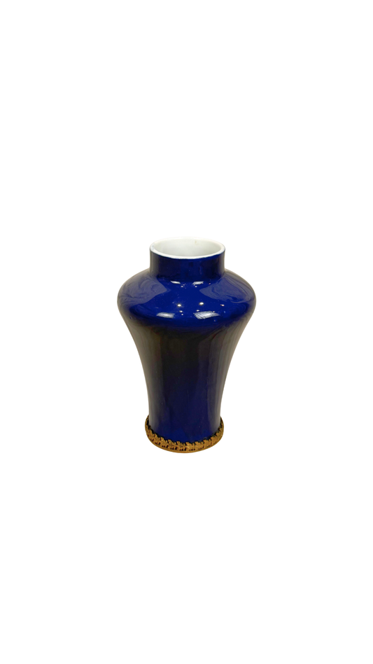 Cobalt Porcelain Vase with Ormolu Base