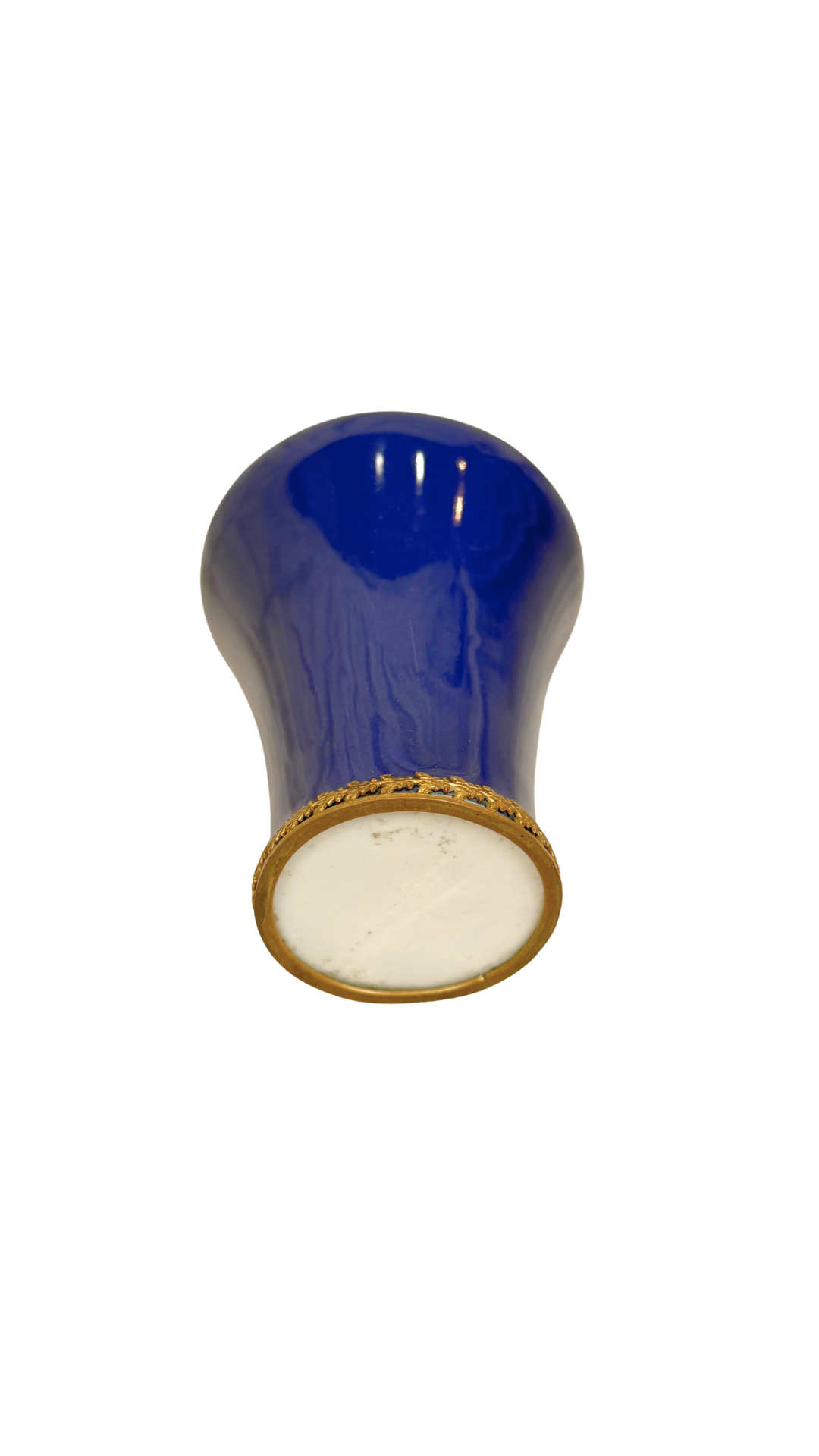 Cobalt Porcelain Vase with Ormolu Base