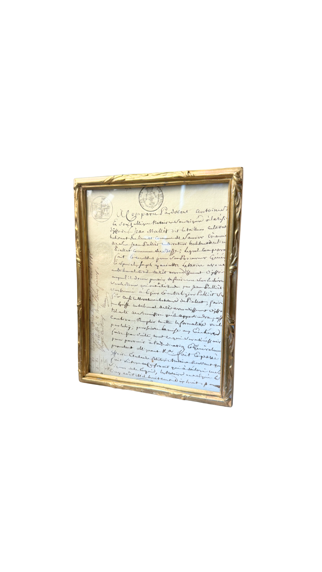 Large Antique French Bronze Desk Frame