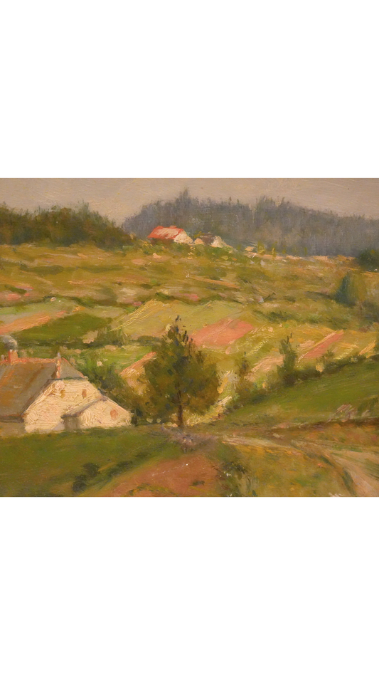 French Landscape Oil Painting Attributed to Léon Peltier