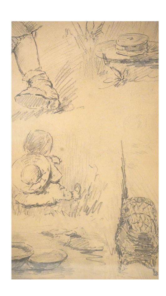 French Figural Sketch Study