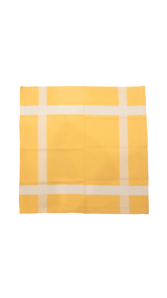 Antique French Yellow Plaid Napkins