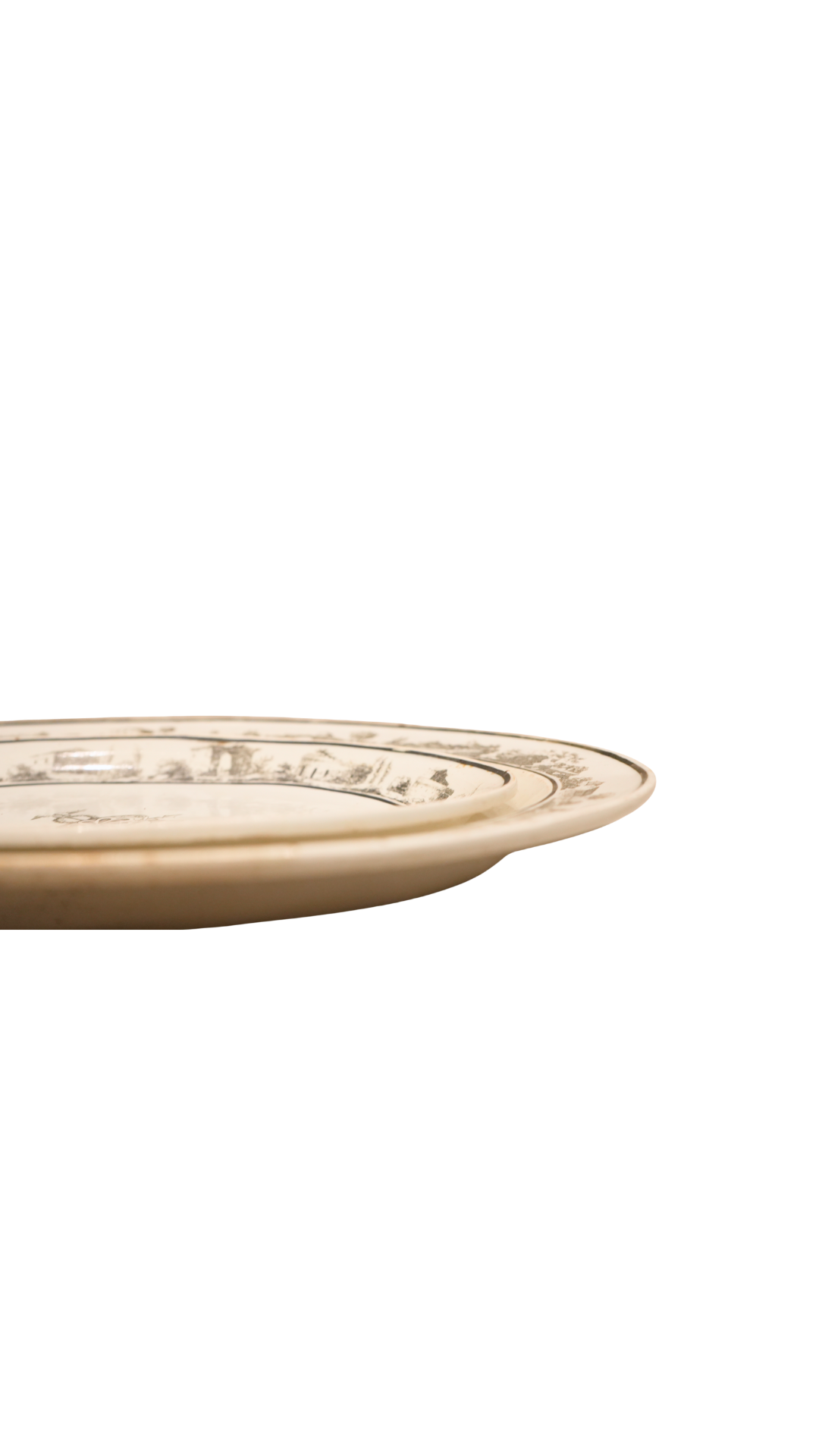 Creil Paris-Marked Transferware Earthenware Serving Dishes