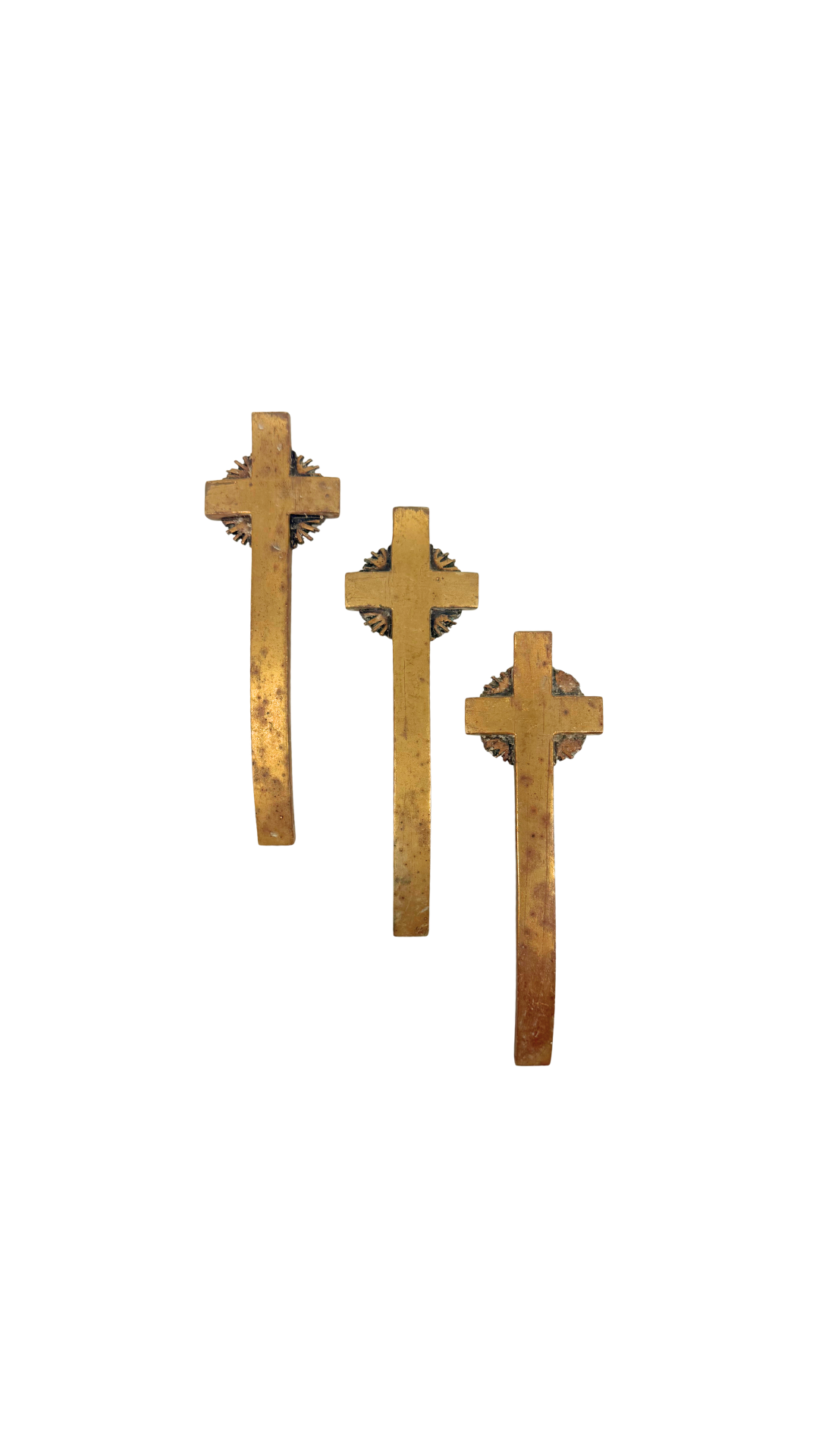 French Gilt Bronze Church Crosses