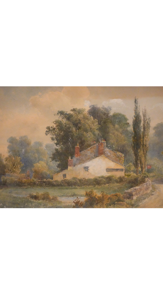 French Countryside Landscape, Signed M. Crouset