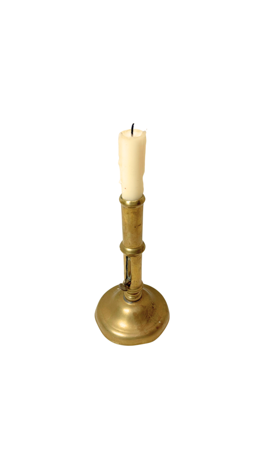 Antique Brass Push-Up Candlestick