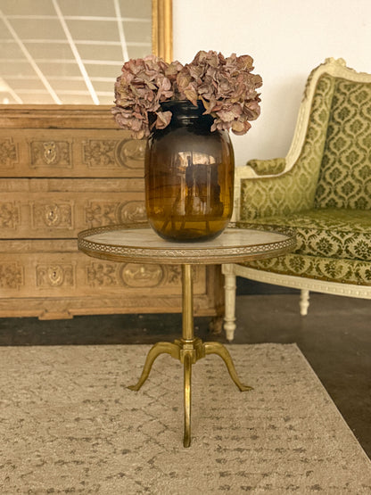 French Brass & Marble Guéridon Table