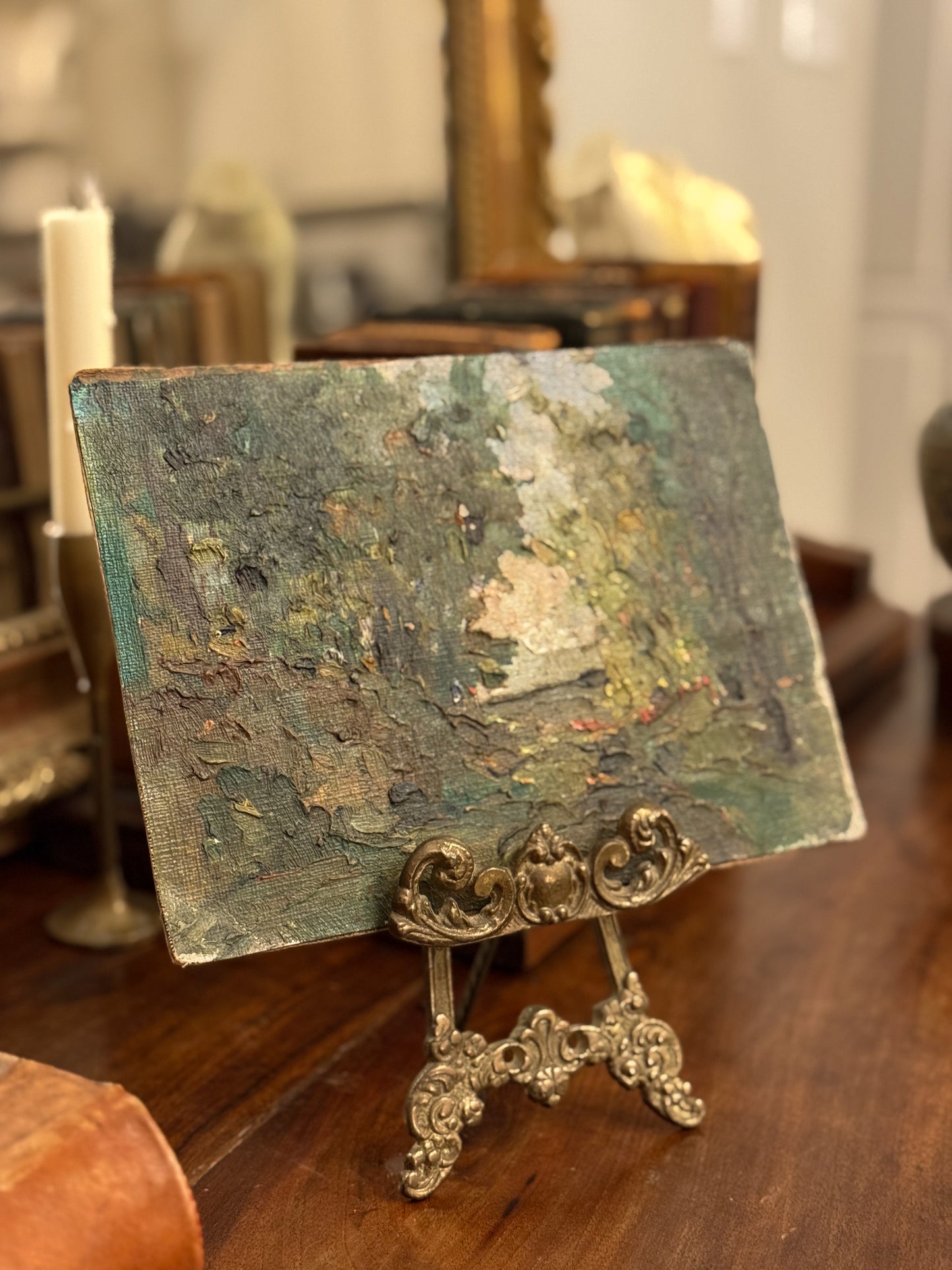 Petite French Forest Study with Artist’s Dedication