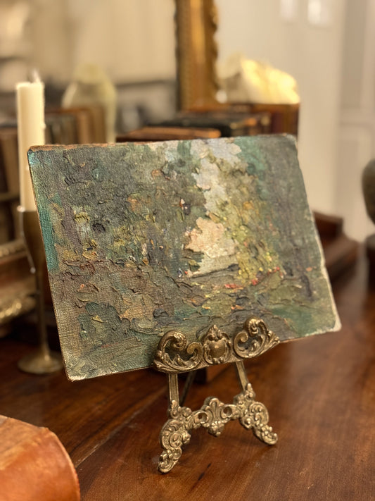 Petite French Forest Study with Artist’s Dedication