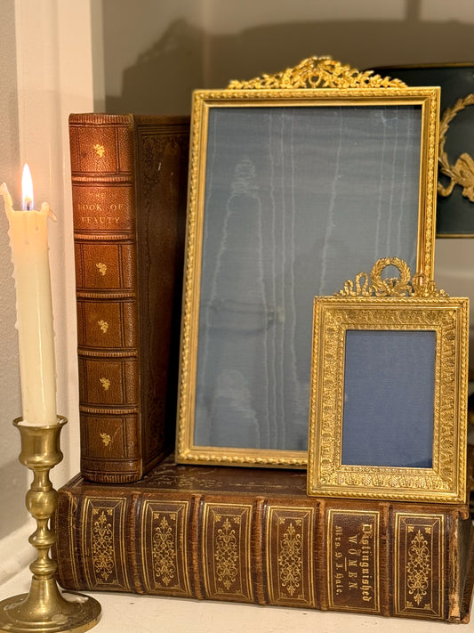 Large French Gilt Brass Table Frame