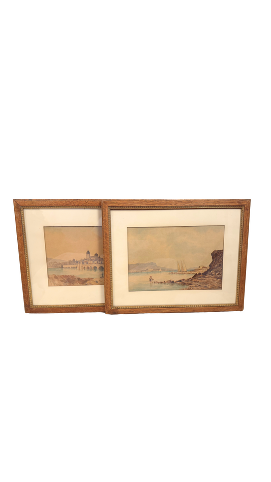 Vintage Watercolor Landscape Set