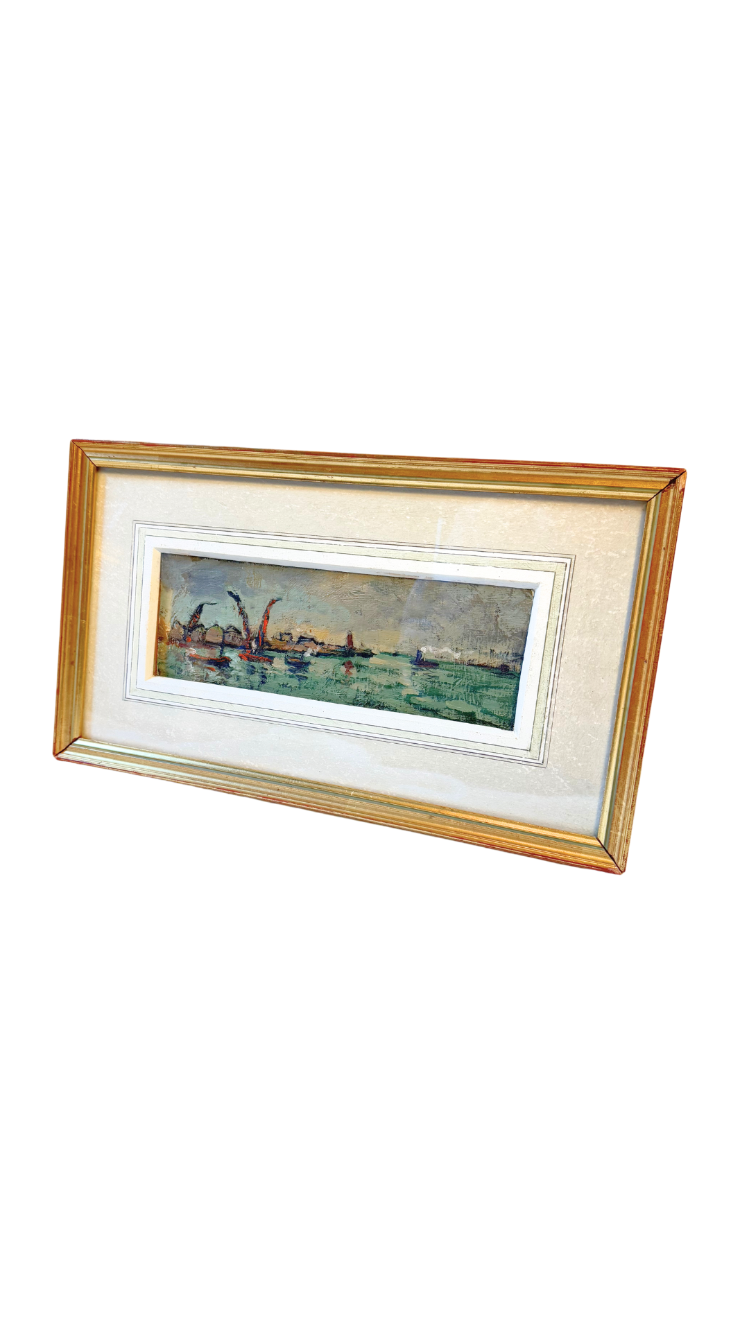 Vintage French Sea Scape Painting