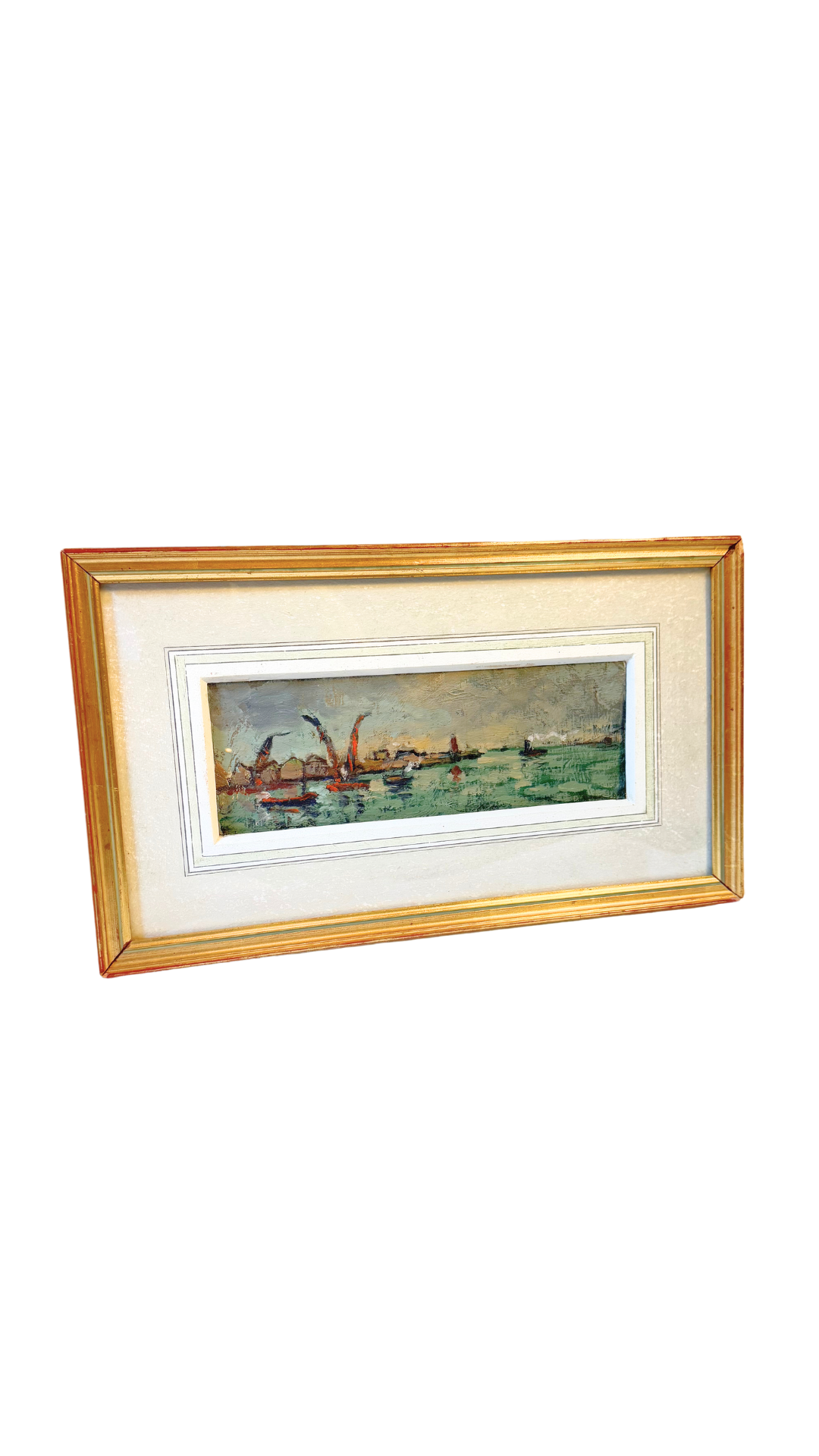 Vintage French Sea Scape Painting