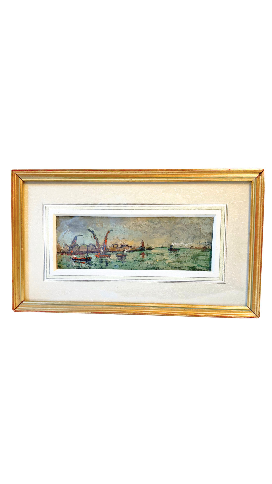 Vintage French Sea Scape Painting