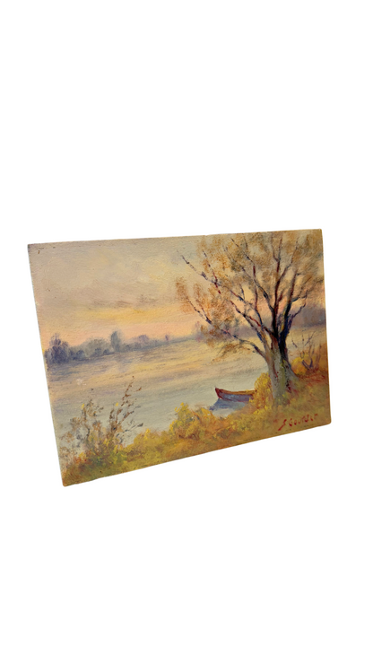 French Vintage Landscape on Board