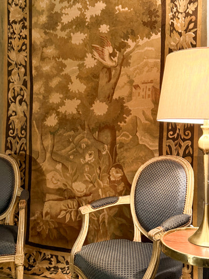 18th-Century French Aubusson Verdure Tapestry