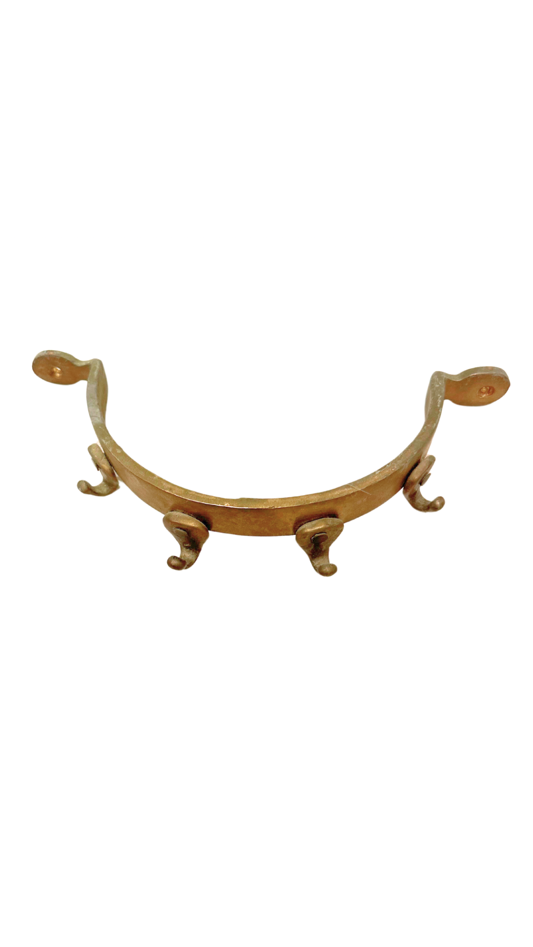 Early 20th Century Bronze and Copper Half Circle Pot Rack MAETIQUES