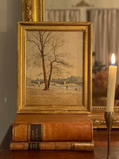 French Watercolor of the Seine, Van de Put