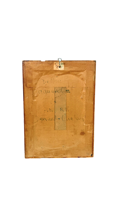 French Maritime Watercolor in Gilt Frame