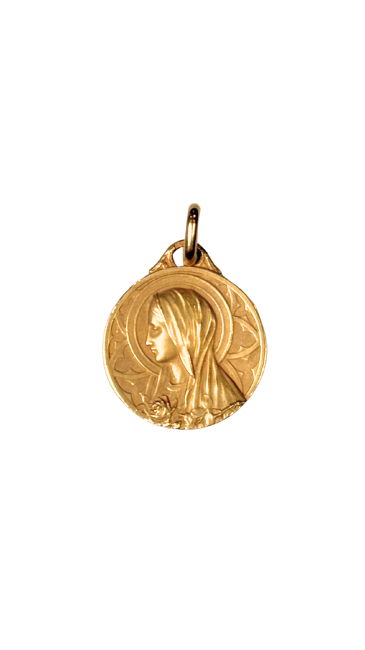 Antique 14k Gold Virgin Mary Pendant