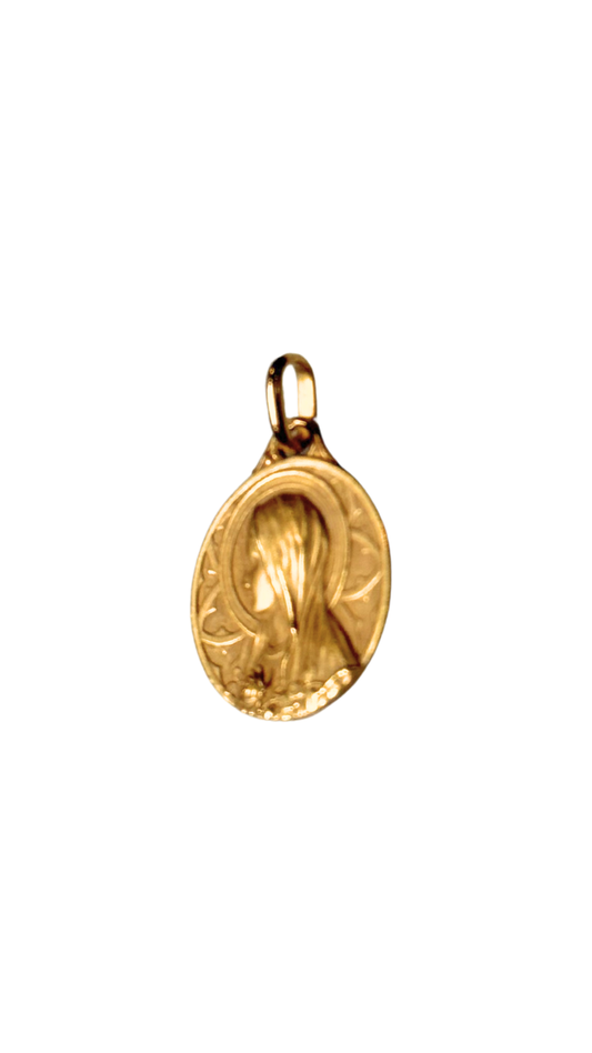 Antique 14k Gold Virgin Mary Pendant