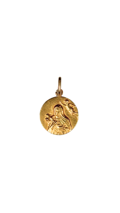 Antique French 14k Madonna of Sorrows Gold Pendant (Notre-Dame des Douleurs)