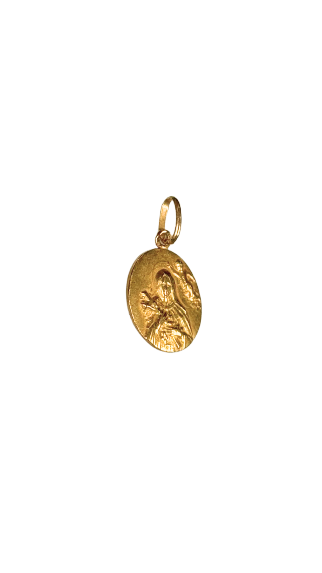 Antique French 14k Madonna of Sorrows Gold Pendant (Notre-Dame des Douleurs)