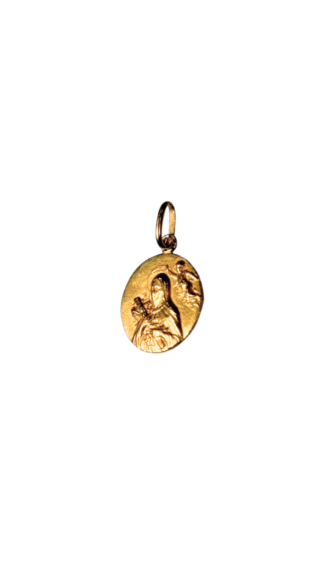 Antique French 14k Madonna of Sorrows Gold Pendant (Notre-Dame des Douleurs)