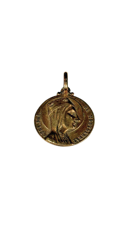 14k Gold Medal Our Lady of Montserrat (Ntra. Sra. de Montserrat)