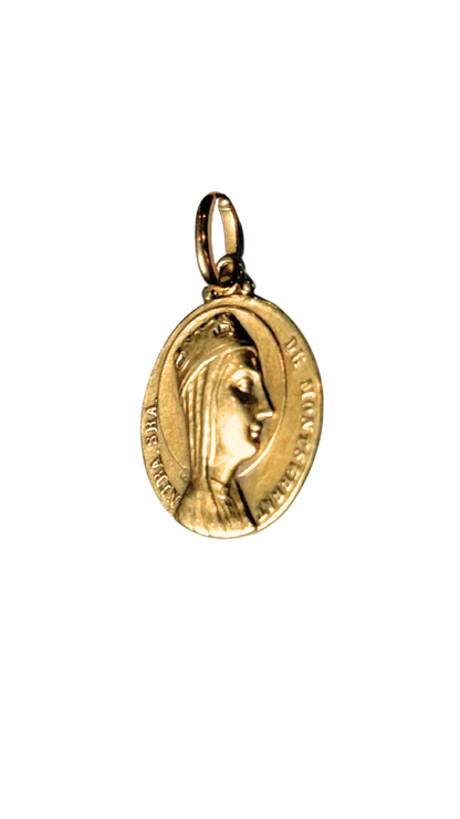 14k Gold Medal Our Lady of Montserrat (Ntra. Sra. de Montserrat)