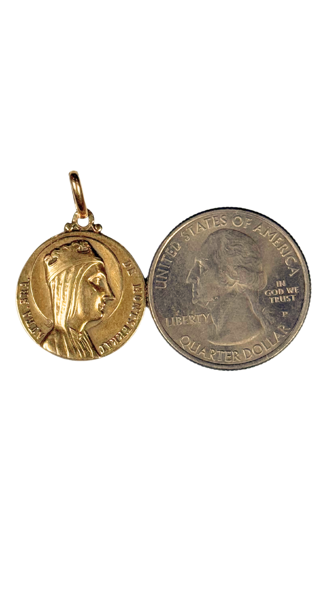 14k Gold Medal Our Lady of Montserrat (Ntra. Sra. de Montserrat)