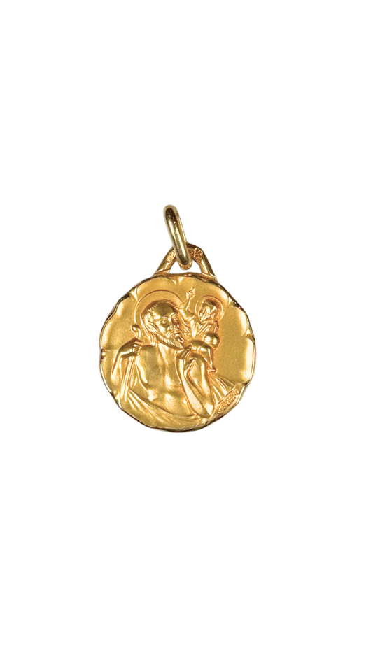 14k Gold Pendant – Saint Christopher