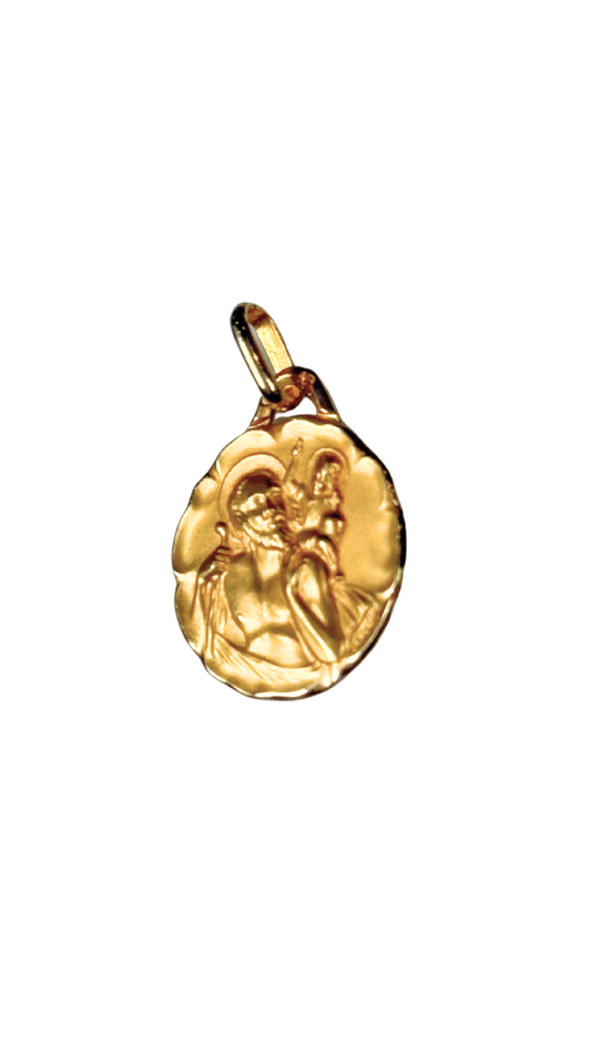 14k Gold Pendant – Saint Christopher