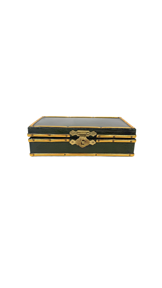 Mounted Green Leather Box