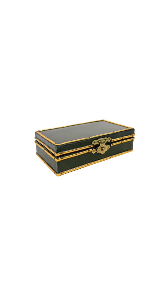Mounted Green Leather Box