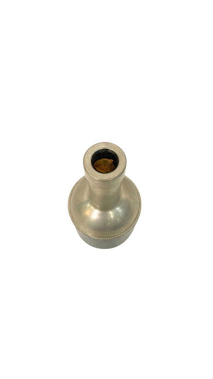 French Pewter and Green Glass Whiskey Decanter
