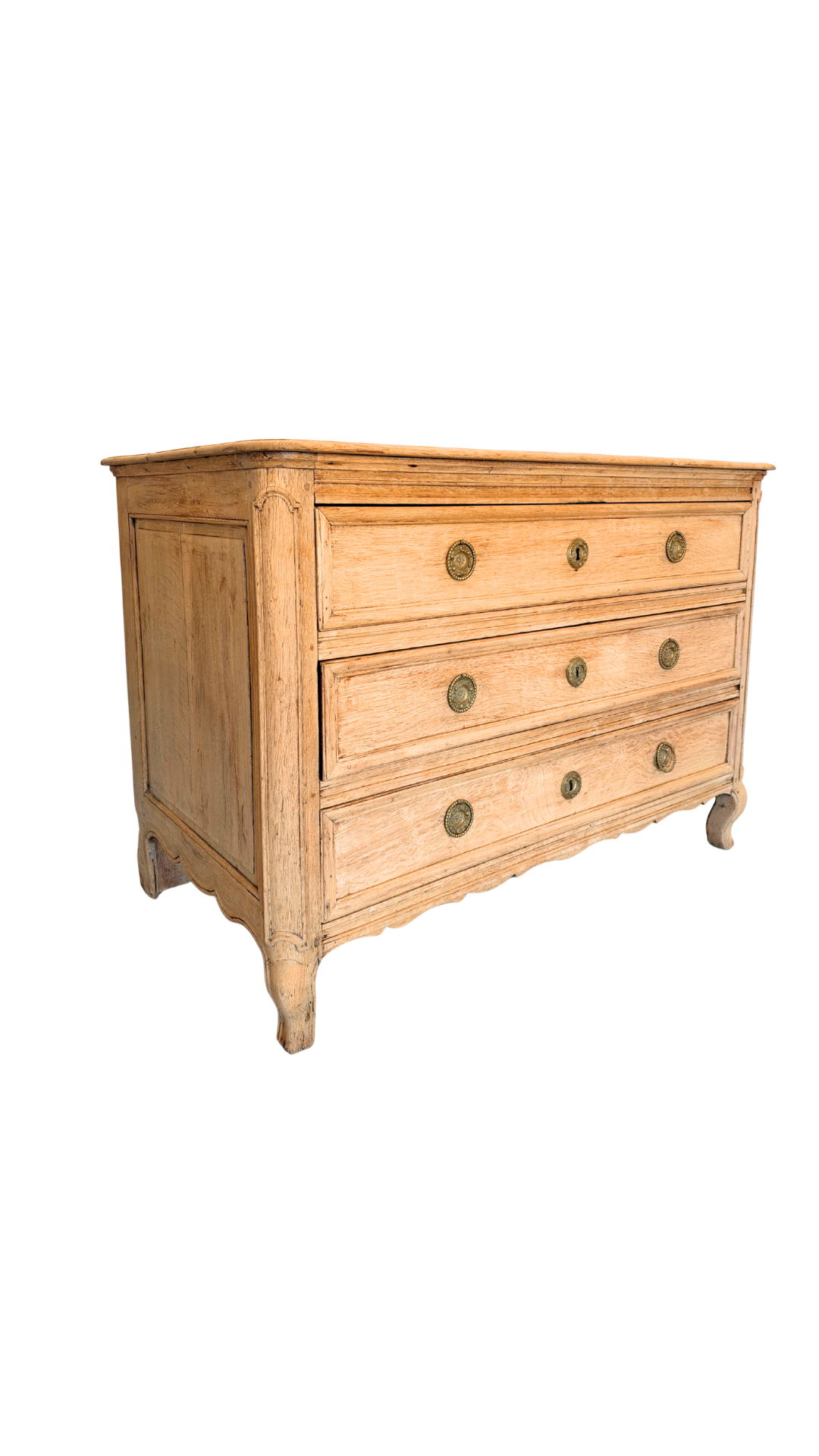 Antique French Provincial Oak Three-Drawer Commode