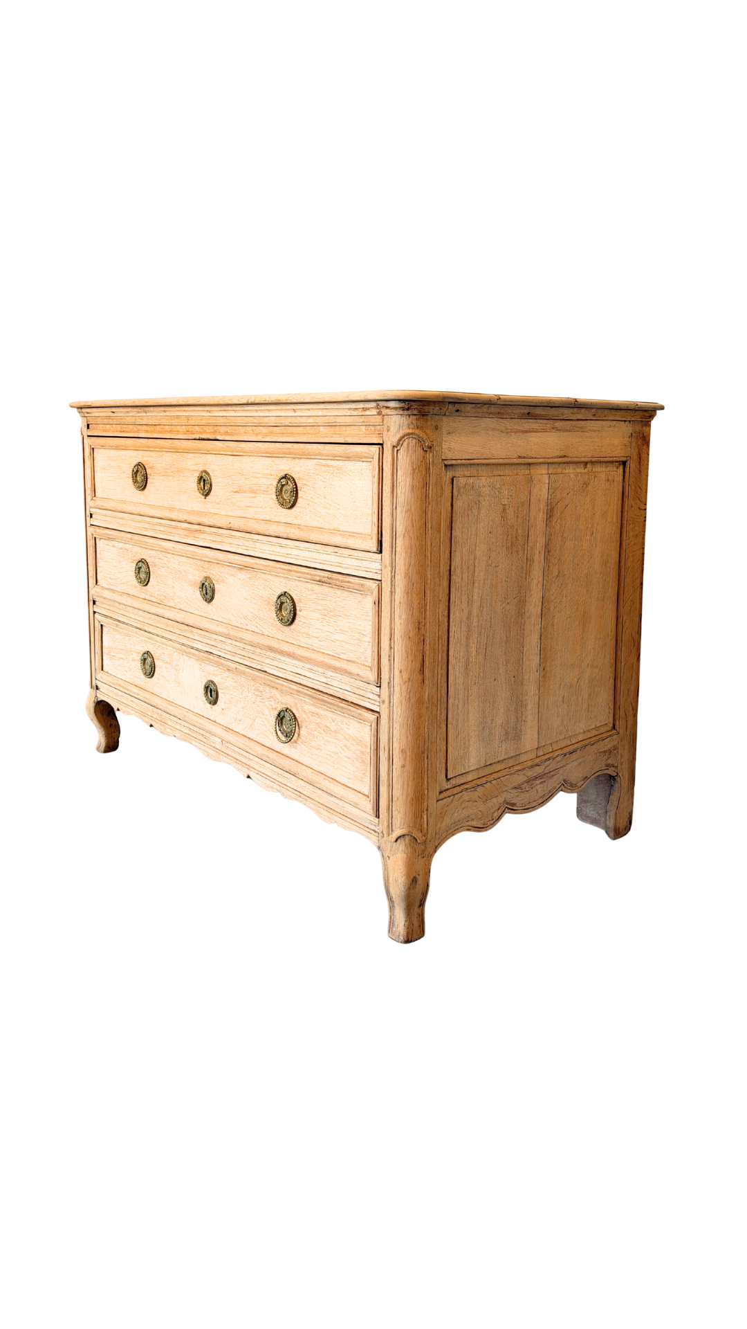 Antique French Provincial Oak Three-Drawer Commode