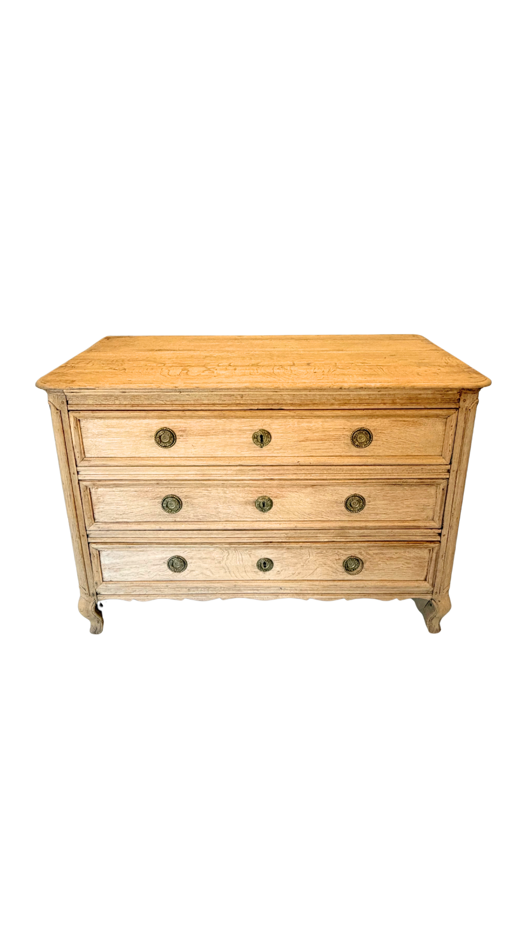 Antique French Provincial Oak Three-Drawer Commode