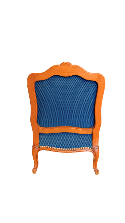 Pair of French Louis XV Style Upholstered Armchairs