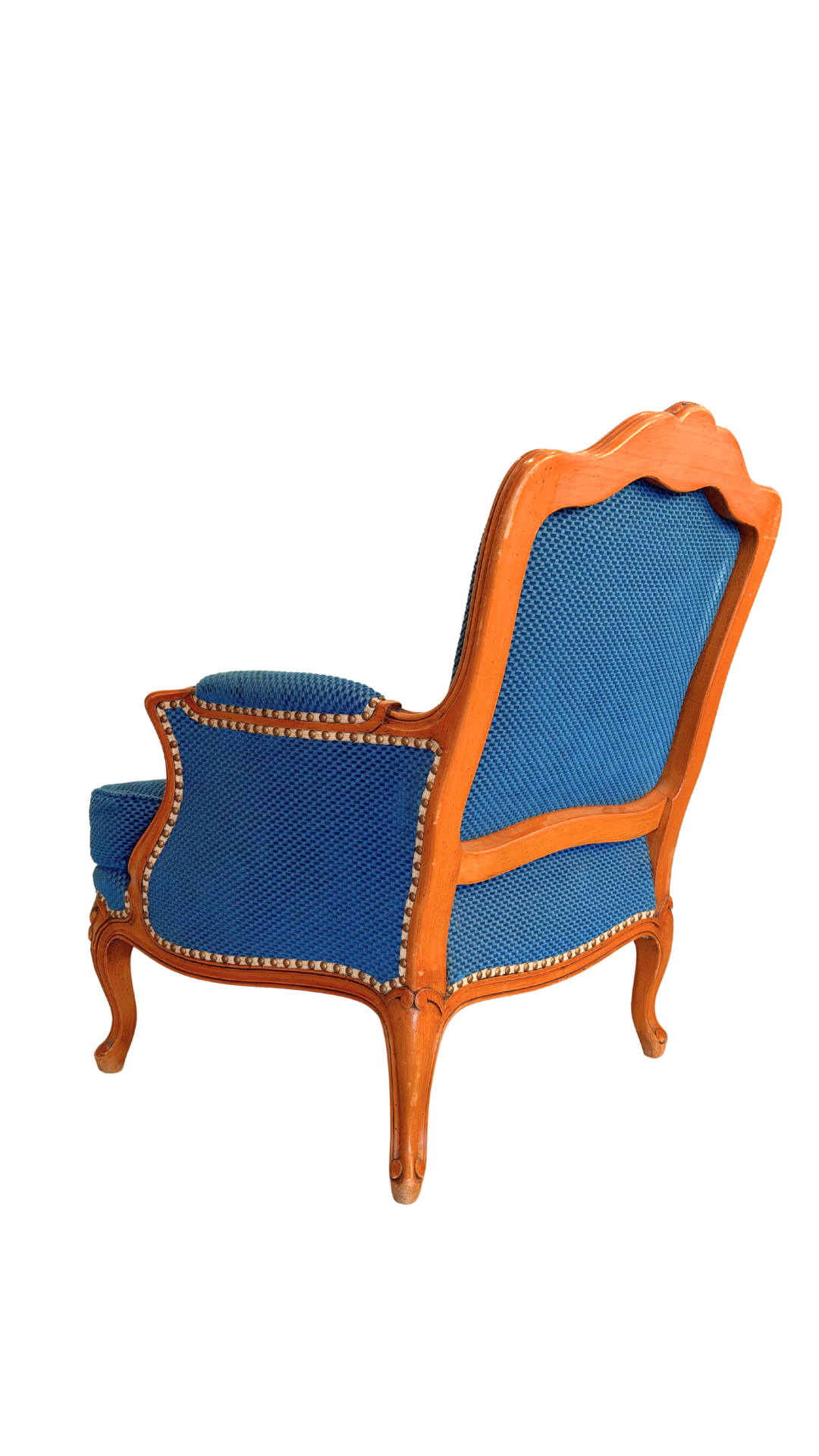 Pair of French Louis XV Style Upholstered Armchairs