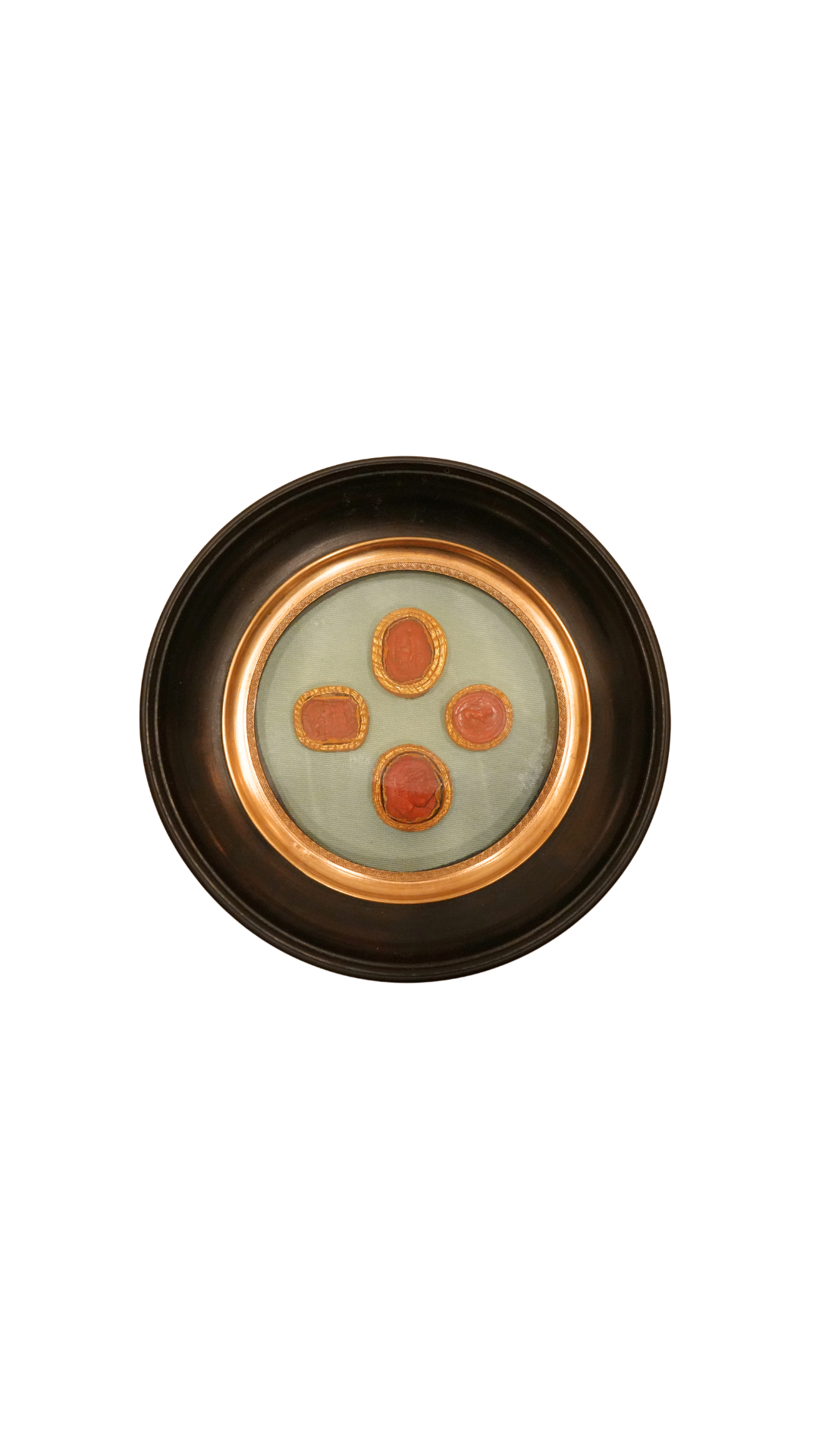 French Wax Seal Impressions in Antique Frame