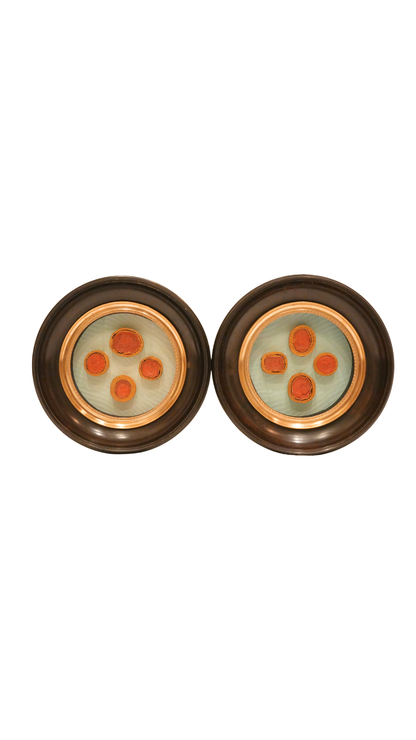 French Wax Seal Impressions in Antique Frame